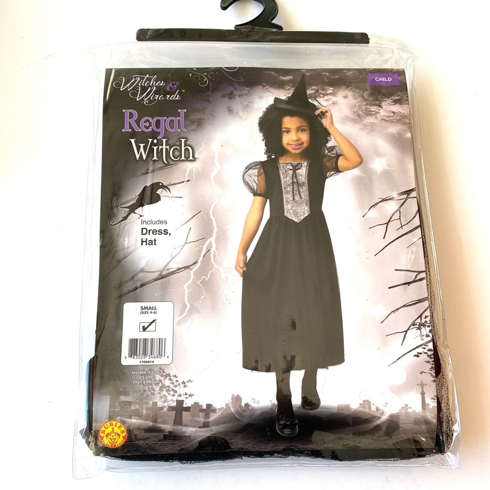 WITCHES & WIZARDS New Girls Small (4-6) Regal Witch Childs Costume RW1